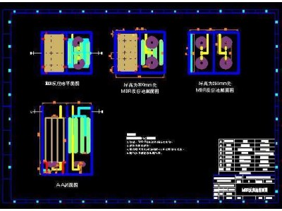 处理印染废水的一体化MBR膜生物反应池剖面图